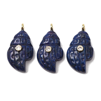 Natural Lapis Lazuli Carved Pendants G-H357-05G-08-1