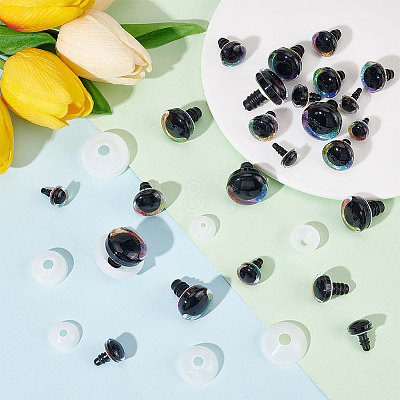 24 Sets 6 Style Plastic Doll Eyes DOLL-PH0001-24-1
