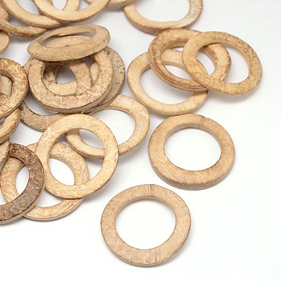 Wood Jewelry Findings Coconut Linking Rings COCO-O006A-04-1