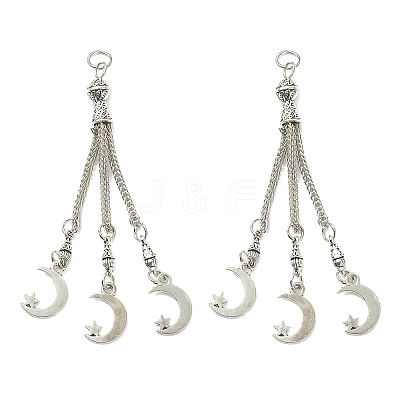Tibetan Style Alloy Feather Tassel Big Pendants LS-FIND-YW0003-92C-1