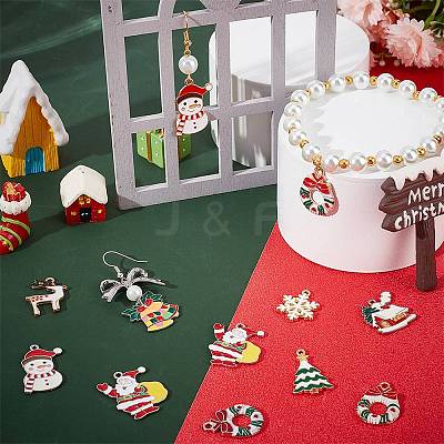 40Pcs 20 Style Alloy Enamel Pendants ENAM-SC0003-61-1