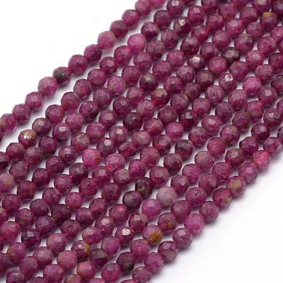 Natural Ruby Beads Strands G-E411-14-3.5mm-1