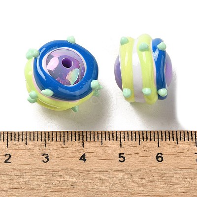 Hand Painted Acrylic with Enamel Beads MACR-K354-38J-1