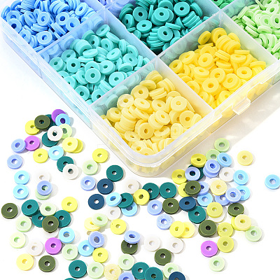 2250Pcs 15 Colors Handmade Polymer Clay Beads CLAY-YW0001-25A-1