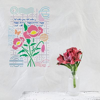 PET Plastic Drawing Painting Stencils Templates Sets DIY-WH0172-425-1