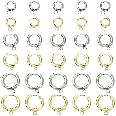 16Pcs 201 Stainless Steel Huggie Hoop Earring Findings STAS-FS0002-27A-1