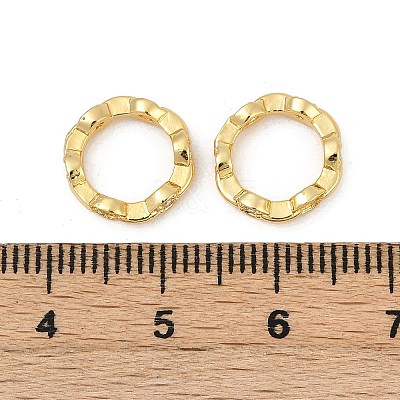 Brass Clear Cubic Zirconia Bead Frame KK-D375-33G-01-1