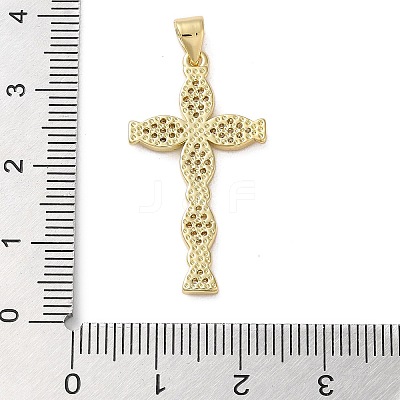 Brass Micro Micro Pave Clear Cubic Zirconia Pendants KK-A212-01G-G-1