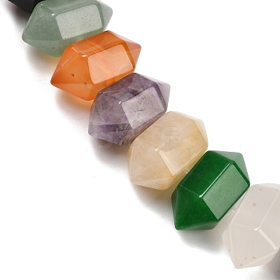 Natural Mixed Stone Double Terminated Point Beads Strands G-T142-97-1