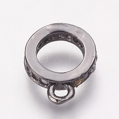 Brass Cubic Zirconia Tube Bails LS-KK-P134-64B-1