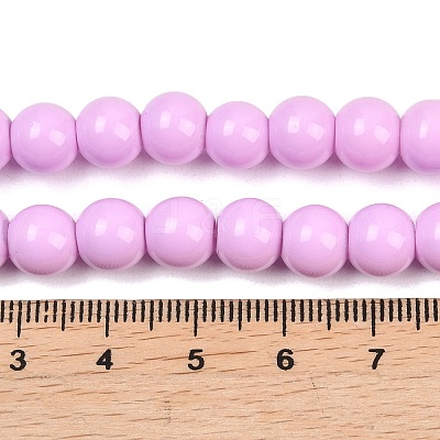 Painted Glass Bead Strands DGLA-S071-8mm-B38-1-1