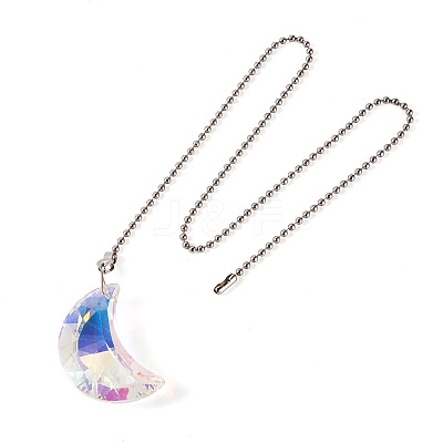 1Pc Glass Ceiling Fan Pull Chain Extenders HJEW-TADJ0001-05B-1