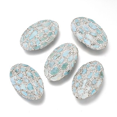 Natural Larimar Beads G-Z018-10-1