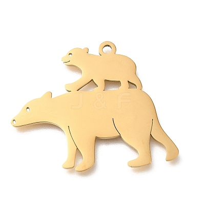 304 Stainless Steel Pendants STAS-S144-08G-1