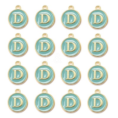 Golden Plated Alloy Enamel Charms ENAM-S118-05D-1