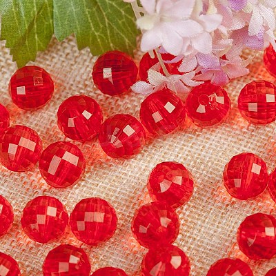 Transparent Acrylic Beads TACR-NH0001-F-10-1