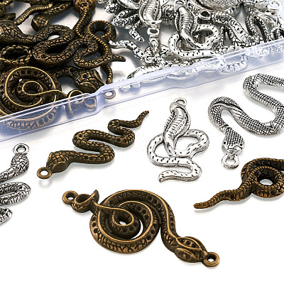 40 Pcs 10 Styles Alloy Pendants FIND-BT0001-01-1