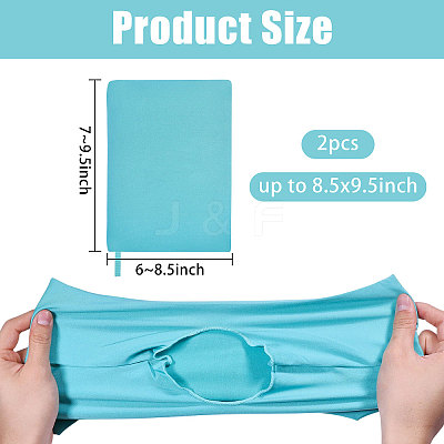 Elastic Cloth Book Cover AJEW-WH0696-009M-1