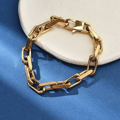 Ion Plating(IP) 304 Stainless Steel Cable Chains Bracelets for Men BJEW-U017-01G-1