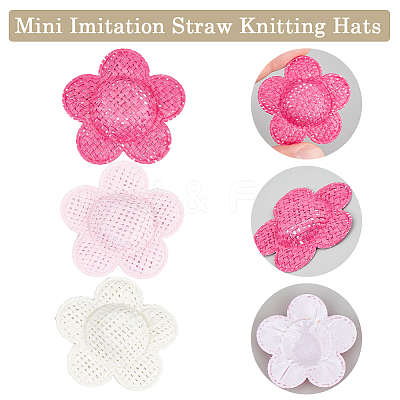 30Pcs 3 Colors Cloth Doll Hat AJEW-SC0031-32-1