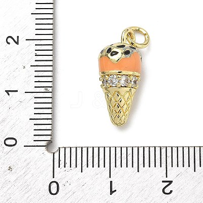 Brass Micro Pave Cubic Zirconia Pendants KK-H255-03G-04-1