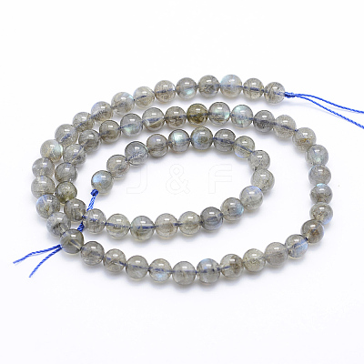 Natural Labradorite Beads Strands G-P336-19-6mm-1