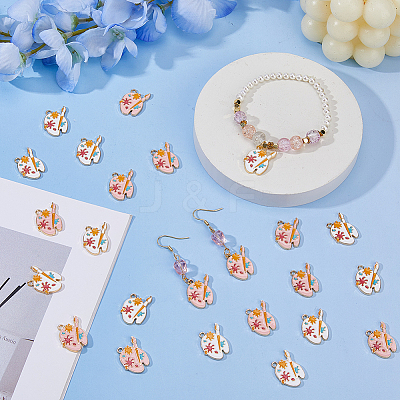 36Pcs 2 Colors Alloy Pendants ENAM-DC0002-14-1