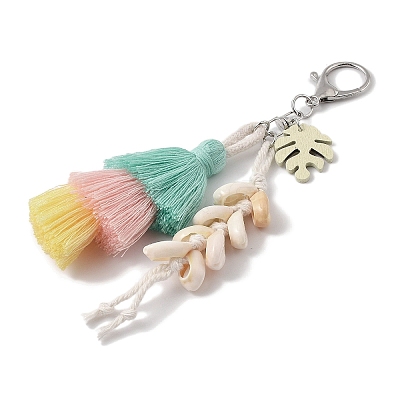 Handmade Macrame Nylon Thread Pendant Decorations HJEW-P019-11P-01-1