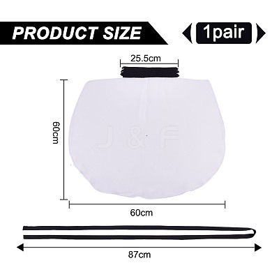 Chiffon Oversleeves for Women AJEW-WH0314-397B-1
