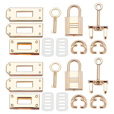 2 Sets Alloy Bag Lock Clasp Set FIND-WR0006-89-1