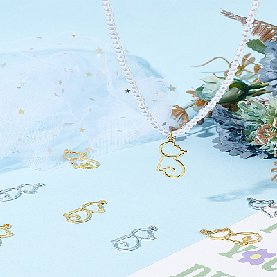 20Pcs 2 Colors Alloy Pendants FIND-LP0001-26-1