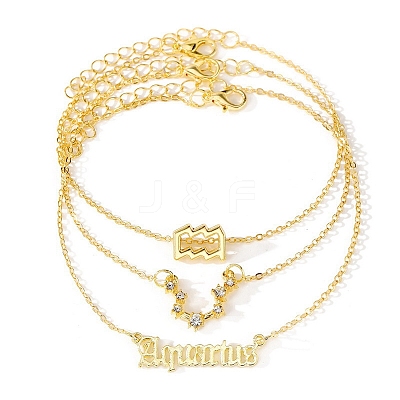 3Pcs Alloy Rhinestones Anklets LS-AJEW-S083-01G-03-1