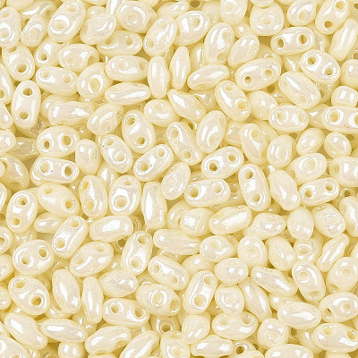 Opaque Colours Luster Glass Seed Beads SEED-T006-02K-1