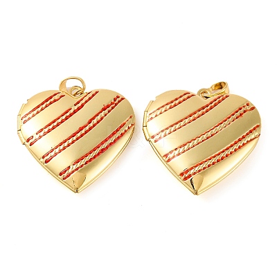 Rack Plating Brass Locket Pendant KK-H486-04G-04-1