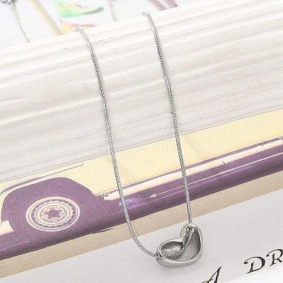 Anti-Tarnish 304 Stainless Steel Pendant Necklaces for Women NJEW-K255-17P-1