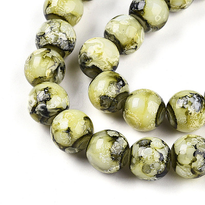 Baking Paint Glass Beads X1-DGLA-N003-10mm-A04-1