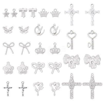 45Pcs 15 Styles Rack Plating Alloy Charms FIND-TA0008-90-1