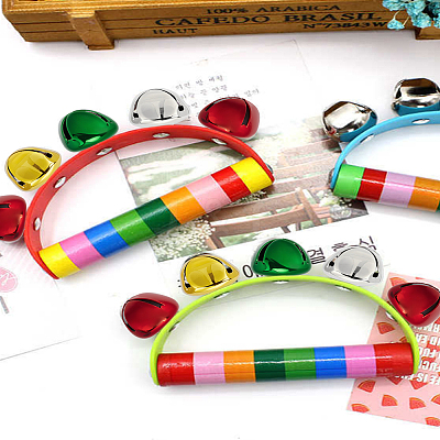 40Pcs 4 Colors Iron Bell Pendants IFIN-LP0001-35-1