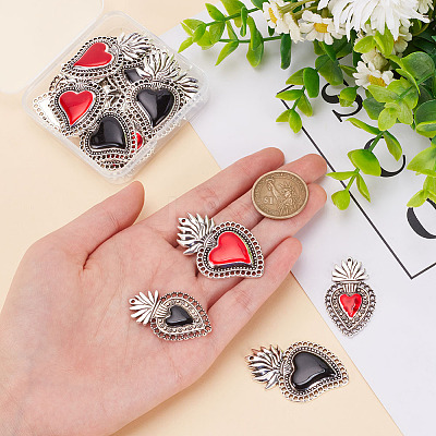 20Pcs 4 Styles Alloy Enamel Pendants ENAM-GO0001-02-1