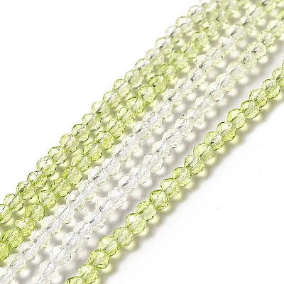 Transparent Gradient Color Glass Beads Strands GLAA-H021-01B-25-1