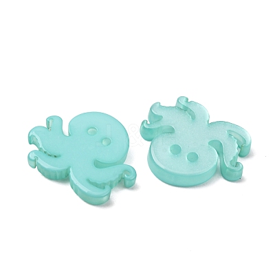 2-Hole Marine Organisms Opaque Resin Buttons RE-CBAE064-05A-1