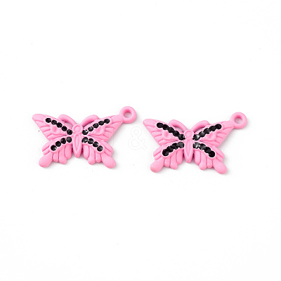 Spray Painted Alloy Pendants PALLOY-K001-24-1