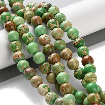 Dyed Natural Regalite/Imperial Jasper/Sea Sediment Jasper Beads Strands G-B124-C01-12-1