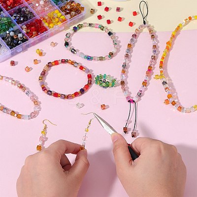 2 Bags Imitation Artificial Crystal Glass Beads GLAA-SZ0001-95B-01-1