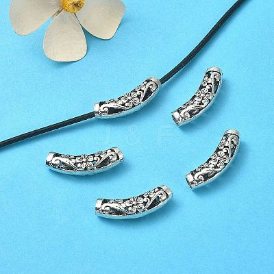 Hollow Tibetan Style Alloy Beads TIBEB-YW0001-23-1