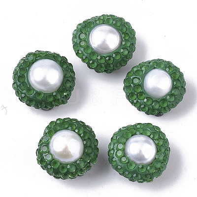 Polymer Clay Rhinestone Beads RB-S055-40C-1