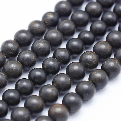 Natural Wood Beads Strands X-WOOD-P011-03-10mm-1