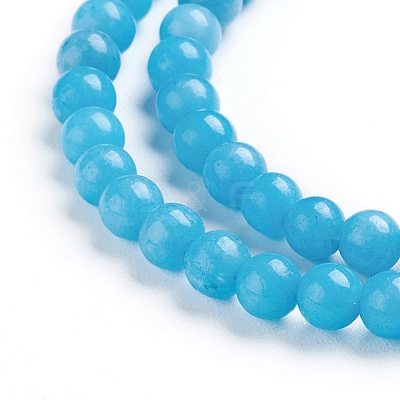 Natural Mashan Jade Round Beads Strands G-D263-4mm-XS20-1