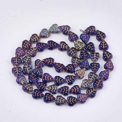 Electroplate Glass Beads Strands X-EGLA-T017-05E-1
