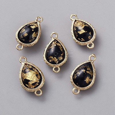 Resin Imitation Shell/Opal Connector Charms LS-RESI-WH0035-61F-1